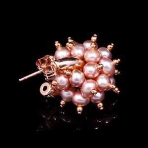 Rose Gold Vermeil & Pink Pearl & Earrings