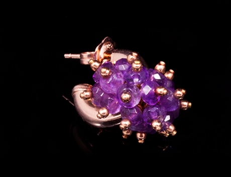 Rose Gold Vermeil & Amethyst & Earrings