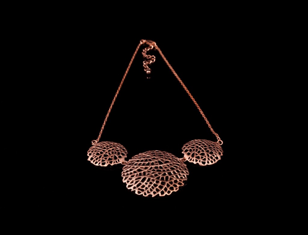 Designer  Rose Gold Filigree Necklace